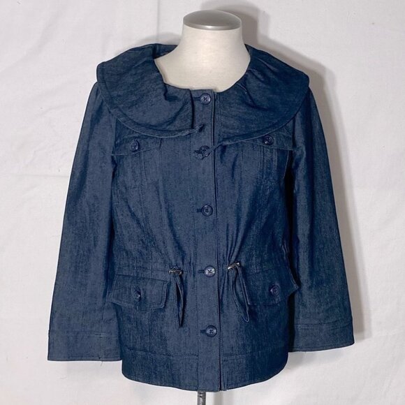 LIGHT Chambray Petticoat Jacket M - Picture 1 of 12